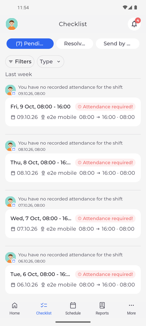 Screenshot: Everything waiting for your decision is on the Pending tab