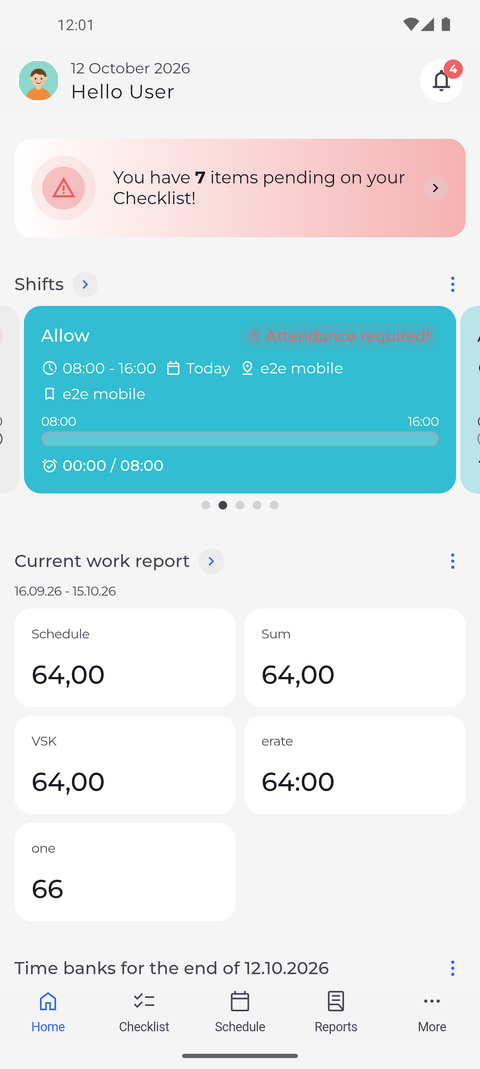 Screenshot: The widget disappears from Home at once