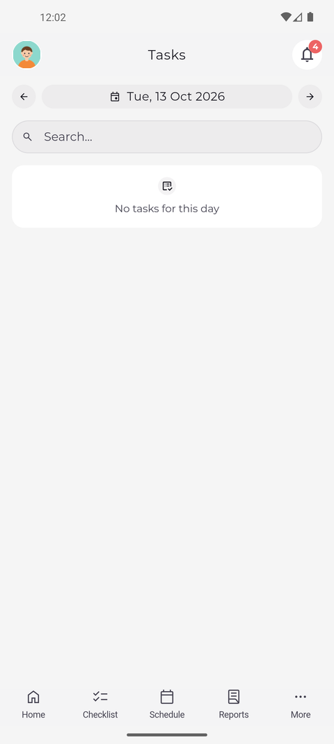 Screenshot: Use the arrows to see another day