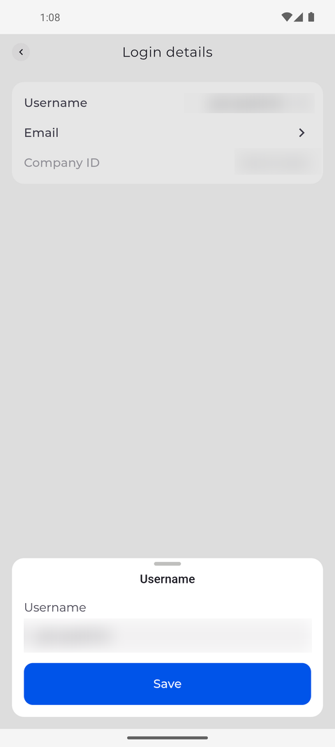 Screenshot: The editor shows your current username