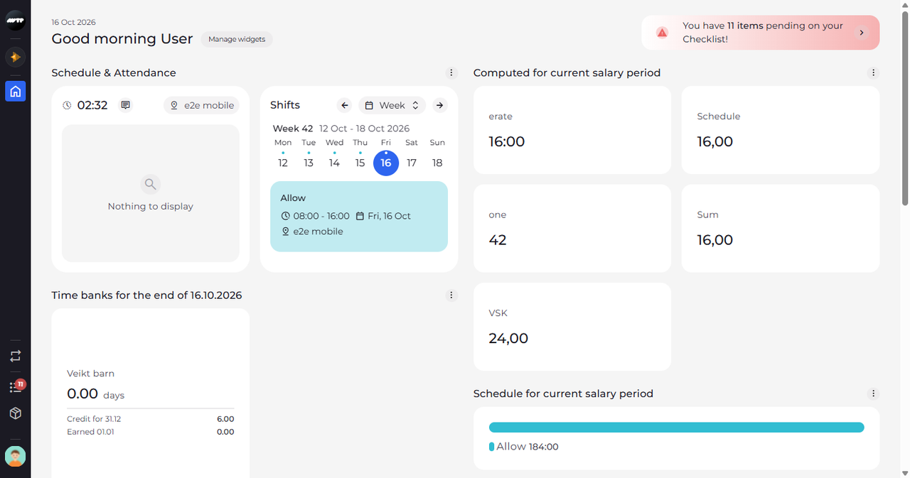 Screenshot: The banner on your dashboard counts the items waiting for you