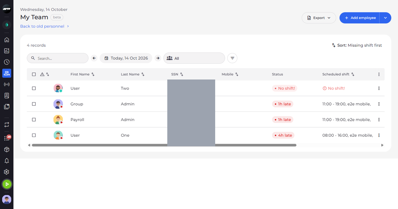 Screenshot: Choose an order